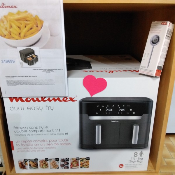 Friteuse double bacs Airfryer Moulinex