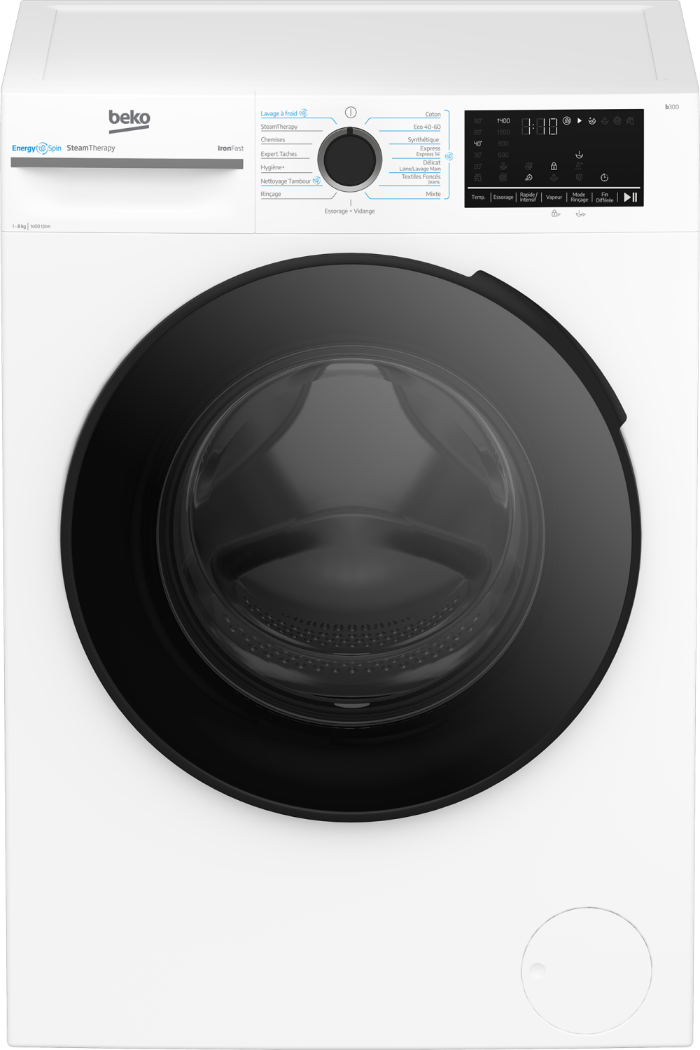 BEKO BM3WFT48451C - Lave-linge hublot grande capacité