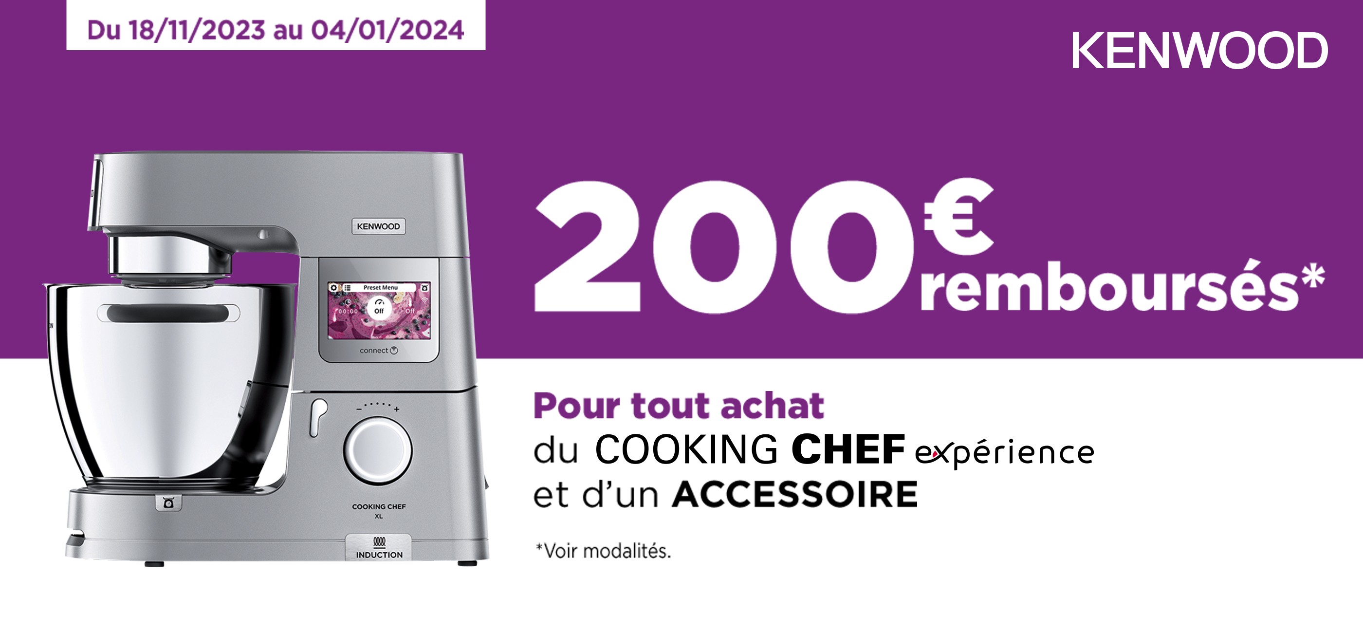 KENWOOD - 200€ REMBOURSES