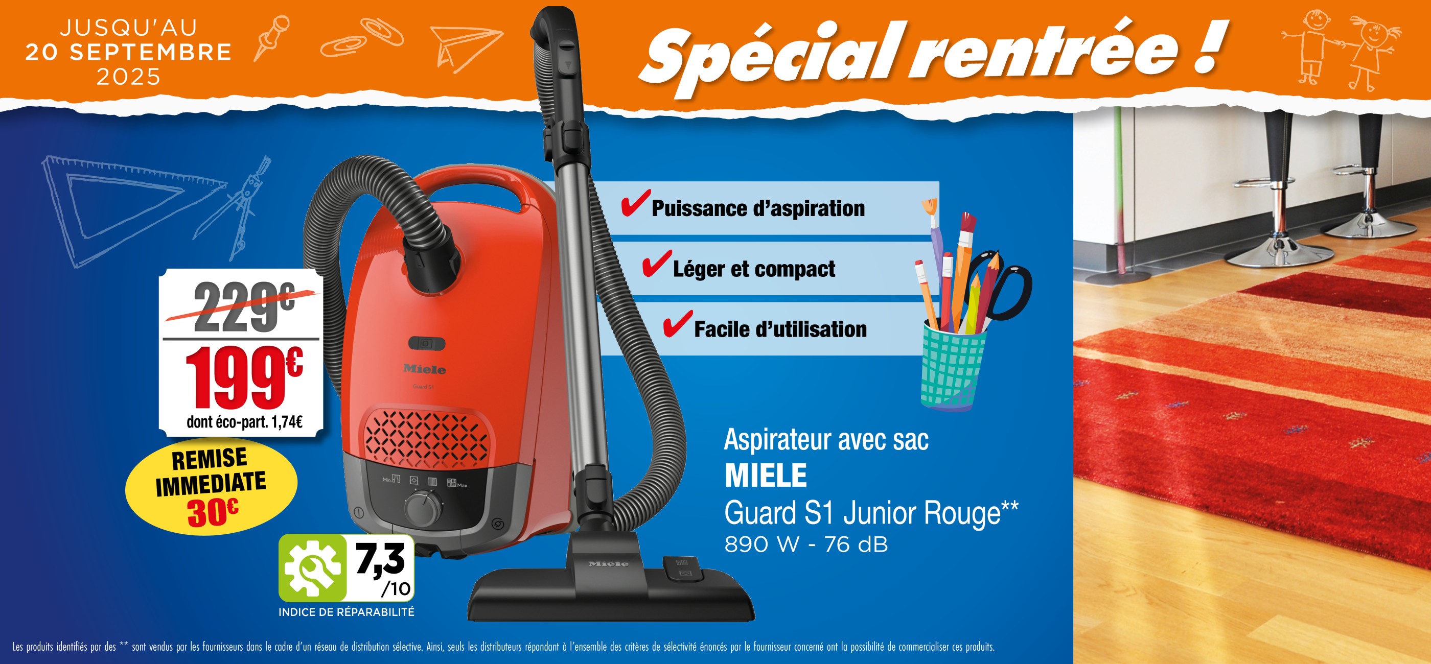 SLIDER RENTREE - MIELE GUARD S1 JUNIOR ROUGE