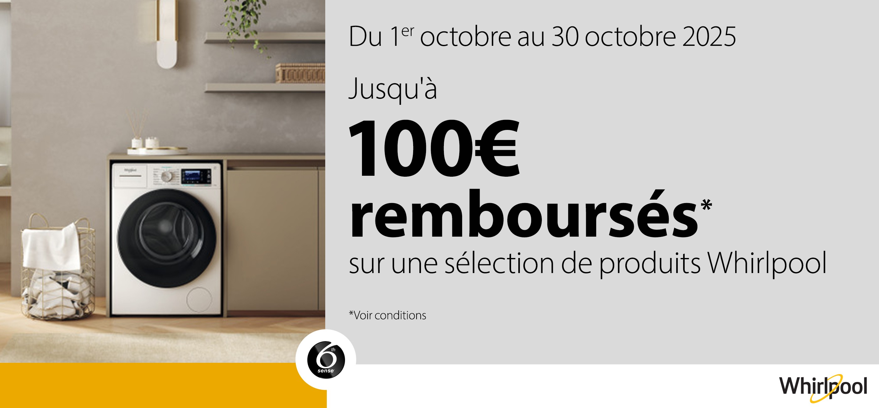 WHIRLPOOL - jusqu'à 200€ REMBOURSES
